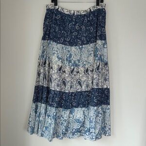 Coldwater Creek Boho Patterned Maxi Skirt